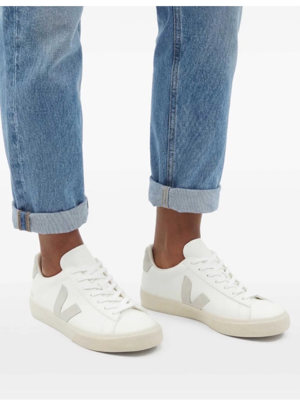 Veja  Campo Extra White Natural Seude Sneakers - Classic Casual Mens Size 6